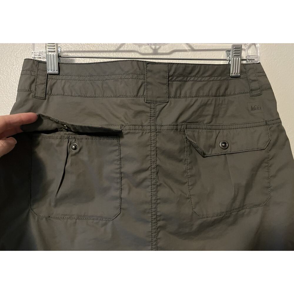 Rei Womens Green A-Line Embroidered Skirt Size 6 Pockets Outdoor Camping Hiking - Picture 6 of 11